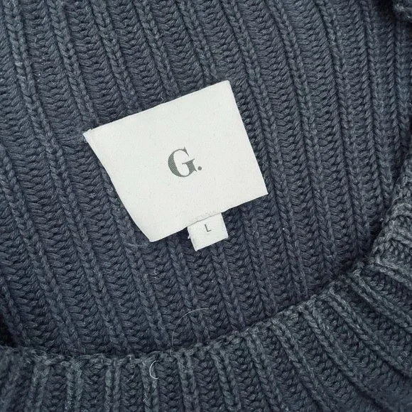 G. Label by goop LUCY Striped Funnel-Neck Knit Sweater